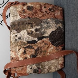 Dog Dogs Puppy Puppies Tapestry Purse Crossbody Shoulder Strap